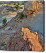 Bentonite Quarry Overlooking Bang's Canyon Canvas Print