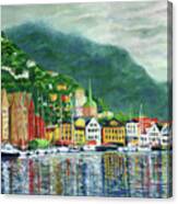 Bergen Harbor Canvas Print