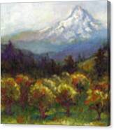 Beyond The Orchards - Mt. Hood Canvas Print
