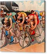 Bicycle Race 1895 Canvas Print