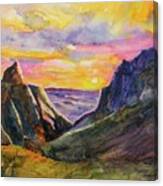 Big Bend Texas Window Trail Sunset Canvas Print