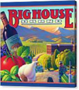 Big House Red Canvas Print