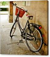 Bike At The School Gate. Canvas Print