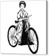 Bike Geisha Canvas Print