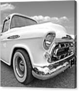 Black And White Chevy Canvas Print