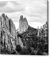 Black And White Garden Of The Gods Canvas Print