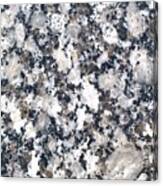 Black And White Polished Granite Abstract Canvas Print