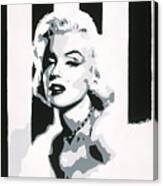 Black And White Marilyn Canvas Print