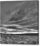 Black And White Sunrise On The Plains Canvas Print