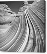 Black And White Wave Canvas Print