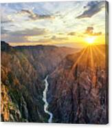 Black Canyon At Sunset Canvas Print