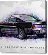 Black Stallion 1965 Ford Mustang Fastback Canvas Print