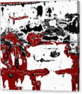 Black White Red Allover  Iii Canvas Print