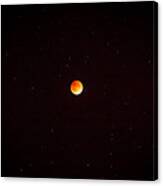 Blood Moon And Stars Canvas Print