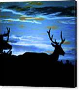 Blue Elk Dreamscape Canvas Print