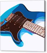 Blue Fender Stratocaster Canvas Print