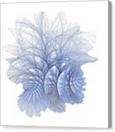 Blue Fractalberry Trees Canvas Print