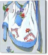 Blue Handkerchief Apron Canvas Print