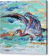 Blue Heron Hunting Canvas Print
