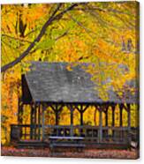 Blue Heron Park In The Fall Canvas Print