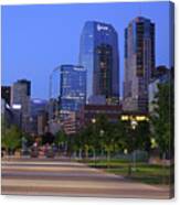 Blue Hour Falls Upon Downtown Denver Canvas Print