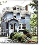 Blue House Canvas Print