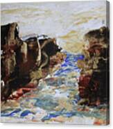 Blue Inlet Abstract Canvas Print