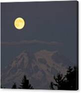 Blue Moon - Mount Rainier Canvas Print