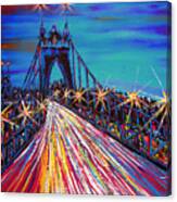 Blue Night Of St. John's Bridge #30 Canvas Print