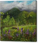 Blue Ridge Mountain Summer Landscape Painting Canvas Print