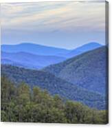 Blue Ridge Mountains Of Shenandoah National Park Virginia Canvas Print