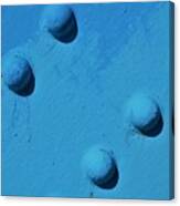 Blue Rivets Canvas Print