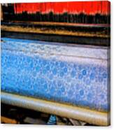 Blue Silk Machine Canvas Print