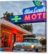 Blue Swallow Motel On Route 66 Canvas Print