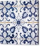 Blue Tile Of Portugal Canvas Print