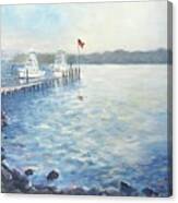 Blue Water Bay Canvas Print