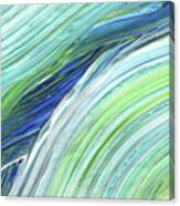 Blue Wave Abstract Art For Interior Decor I Canvas Print