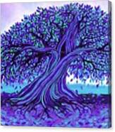 Blues Tree Cats Canvas Print