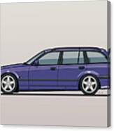 Bmw E36 328i 3-series Touring Wagon Techno Violet Canvas Print