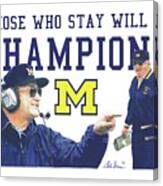 Bo Schembechler Canvas Print