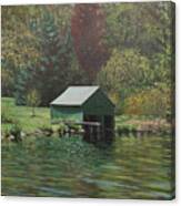 Boathouse On Langwater Pond Canvas Print