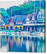Boathouse Row On The Schuylkill River In Philadelphia Canvas Print