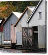 Boathouses Canvas Print