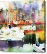 Boating In Honfleur Canvas Print