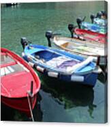 Boats docked in Vernazza Italy Print