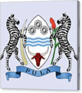 Botswana Coat Of Arms Canvas Print