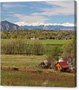 Boulder Louisville Lafayette Colorado Front Range Panorama Canvas Print