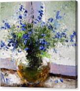 Bouquet Of Blue Wild Flowers Canvas Print