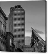 Bourbon Buildings In Black And White Canvas Print