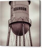 Bourbon Vintage Tower In Sepia Canvas Print